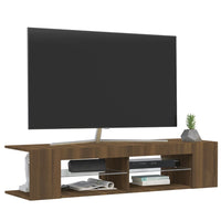 Thumbnail for TV-Schrank mit LED-Leuchten Braun Eiche 135x39x30 cm