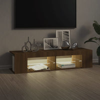 Thumbnail for TV-Schrank mit LED-Leuchten Braun Eiche 135x39x30 cm