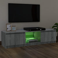 Thumbnail for TV-Schrank mit LED-Leuchten Grau Sonoma 120x30x35,5 cm