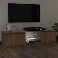 Thumbnail for TV-Schrank mit LED-Leuchten Braun Eichen-Optik 120x30x35,5 cm