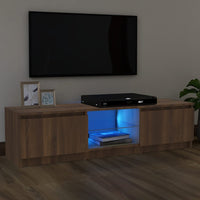 Thumbnail for TV-Schrank mit LED-Leuchten Braun Eichen-Optik 120x30x35,5 cm