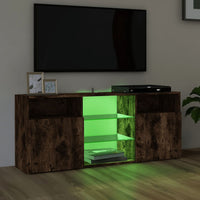 Thumbnail for TV-Schrank mit LED-Leuchten Räuchereiche 120x30x50 cm