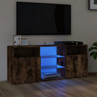 Thumbnail for TV-Schrank mit LED-Leuchten Räuchereiche 120x30x50 cm