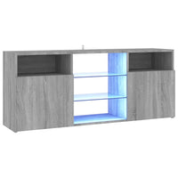 Thumbnail for TV-Schrank mit LED-Leuchten Grau Sonoma 120x30x50 cm