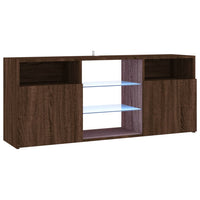 Thumbnail for TV-Schrank mit LED-Leuchten Braun Eichen-Optik 120x30x50 cm