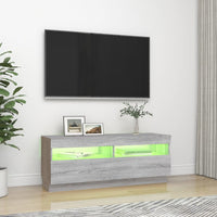 Thumbnail for TV-Schrank mit LED-Leuchten Grau Sonoma 100x35x40 cm