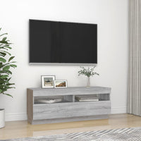 Thumbnail for TV-Schrank mit LED-Leuchten Grau Sonoma 100x35x40 cm