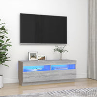 Thumbnail for TV-Schrank mit LED-Leuchten Grau Sonoma 100x35x40 cm