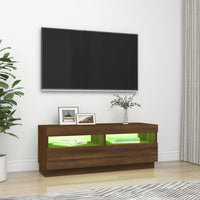Thumbnail for TV-Schrank mit LED-Leuchten Braun Eichen-Optik 100x35x40 cm