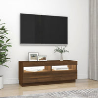 Thumbnail for TV-Schrank mit LED-Leuchten Braun Eichen-Optik 100x35x40 cm