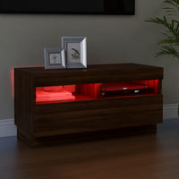 Thumbnail for TV-Schrank mit LED-Leuchten Braun Eichen-Optik 80x35x40 cm