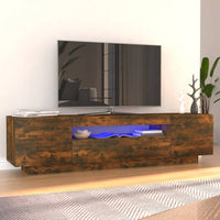 Thumbnail for TV-Schrank mit LED-Leuchten Räuchereiche 160x35x40 cm