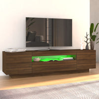 Thumbnail for TV-Schrank mit LED-Leuchten Braun Eichen-Optik 160x35x40 cm