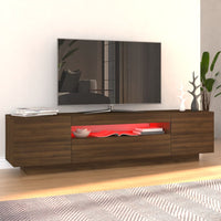 Thumbnail for TV-Schrank mit LED-Leuchten Braun Eichen-Optik 160x35x40 cm