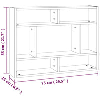 Thumbnail for Wandregal Räuchereiche 75x16x55 cm Holzwerkstoff