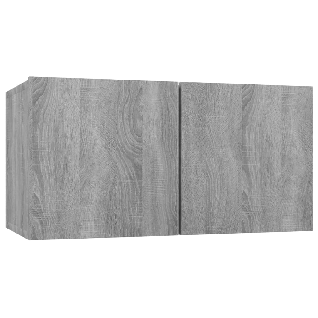 TV-Wandschrank Grau Sonoma 3 Stk. 60x30x30 cm Holzwerkstoff