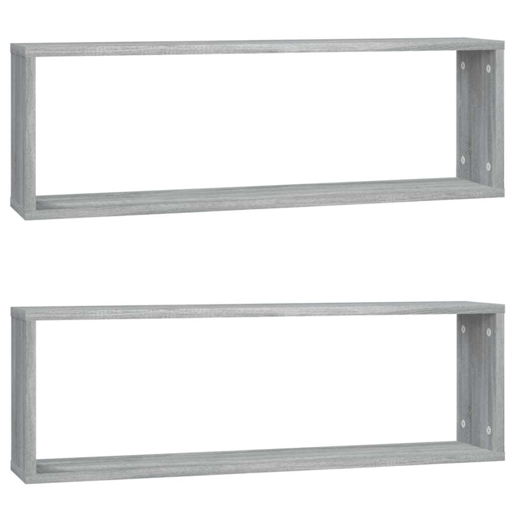 Wandregale 2 Stk. Grau Sonoma 80x15x26,5 cm Holzwerkstoff