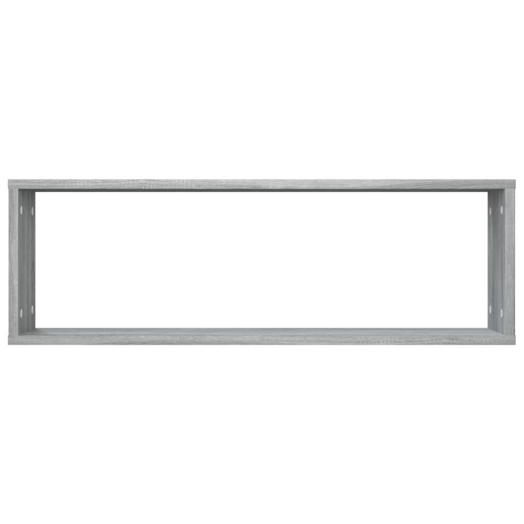 Wandregale 2 Stk. Grau Sonoma 80x15x26,5 cm Holzwerkstoff