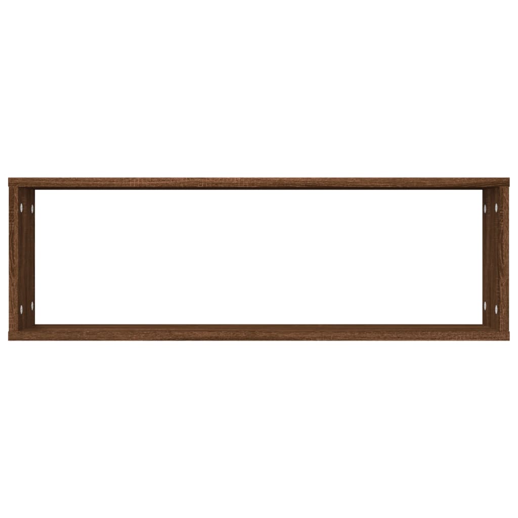 Wandregale 2 Stk. Braun Eichen-Optik 80x15x26,5cm Holzwerkstoff