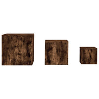 Thumbnail for Beistelltische 3 Stk. Räuchereiche Holzwerkstoff