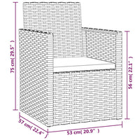 Thumbnail for 4-tlg. Garten-Lounge-Set mit Kissen Poly Rattan Schwarz