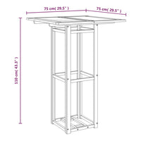 Thumbnail for Bistrotisch 75x75x110 cm Massivholz Akazie