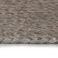 Thumbnail for Teppich Handgefertigt Jute Rund 180 cm Grau