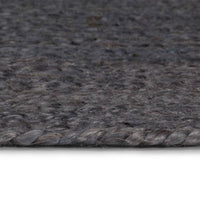 Thumbnail for Teppich Handgefertigt Jute Rund 240 cm Dunkelgrau