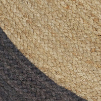 Thumbnail for Teppich Handgefertigt Jute mit Dunkelgrauem Rand 210 cm