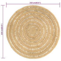 Thumbnail for Teppich Handgefertigt Geflochten Jute 210 cm