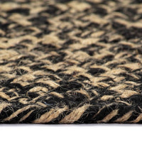Thumbnail for Teppich Handgefertigt Jute Schwarz und Braun 240 cm
