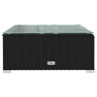 Thumbnail for 3-tlg. Garten-Lounge-Set mit Kissen Poly Rattan Schwarz