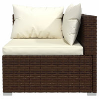 Thumbnail for 8-tlg. Garten-Lounge-Set mit Kissen Poly Rattan Braun