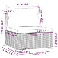 Thumbnail for 4-tlg. Garten-Lounge-Set mit Kissen Poly Rattan Braun
