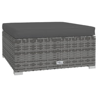 Thumbnail for 4-tlg. Garten-Lounge-Set mit Kissen Poly Rattan Grau