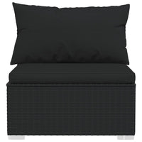 Thumbnail for 9-tlg. Garten-Lounge-Set mit Kissen Poly Rattan Schwarz