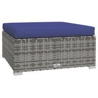 Thumbnail for 9-tlg. Garten-Lounge-Set mit Kissen Poly Rattan Grau