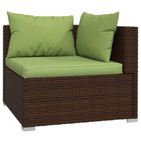 Thumbnail for 10-tlg. Garten-Lounge-Set mit Kissen Poly Rattan Braun