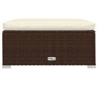 Thumbnail for 9-tlg. Garten-Lounge-Set mit Kissen Braun Poly Rattan