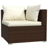 Thumbnail for 12-tlg. Garten-Lounge-Set mit Kissen Braun Poly Rattan