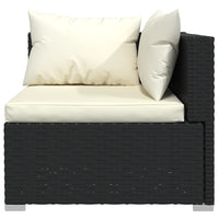 Thumbnail for 5-tlg. Garten-Lounge-Set mit Kissen Poly Rattan Schwarz