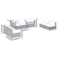 Thumbnail for 7-tlg. Garten-Lounge-Set mit Kissen Poly Rattan Braun