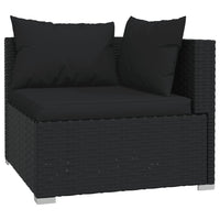 Thumbnail for 8-tlg. Garten-Lounge-Set mit Kissen Poly Rattan Schwarz