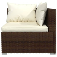 Thumbnail for 7-tlg. Garten-Lounge-Set mit Kissen Poly Rattan Braun