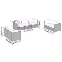 Thumbnail for 7-tlg. Garten-Lounge-Set mit Kissen Poly Rattan Braun