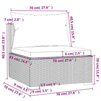 Thumbnail for 8-tlg. Garten-Lounge-Set mit Kissen Schwarz Poly Rattan