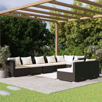 Thumbnail for 8-tlg. Garten-Lounge-Set mit Kissen Schwarz Poly Rattan