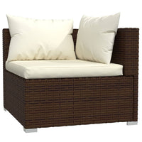 Thumbnail for 8-tlg. Garten-Lounge-Set mit Kissen Braun Poly Rattan