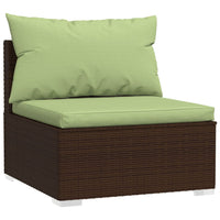 Thumbnail for 11-tlg. Garten-Lounge-Set mit Kissen Poly Rattan Braun