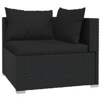 Thumbnail for 11-tlg. Garten-Lounge-Set mit Kissen Poly Rattan Schwarz